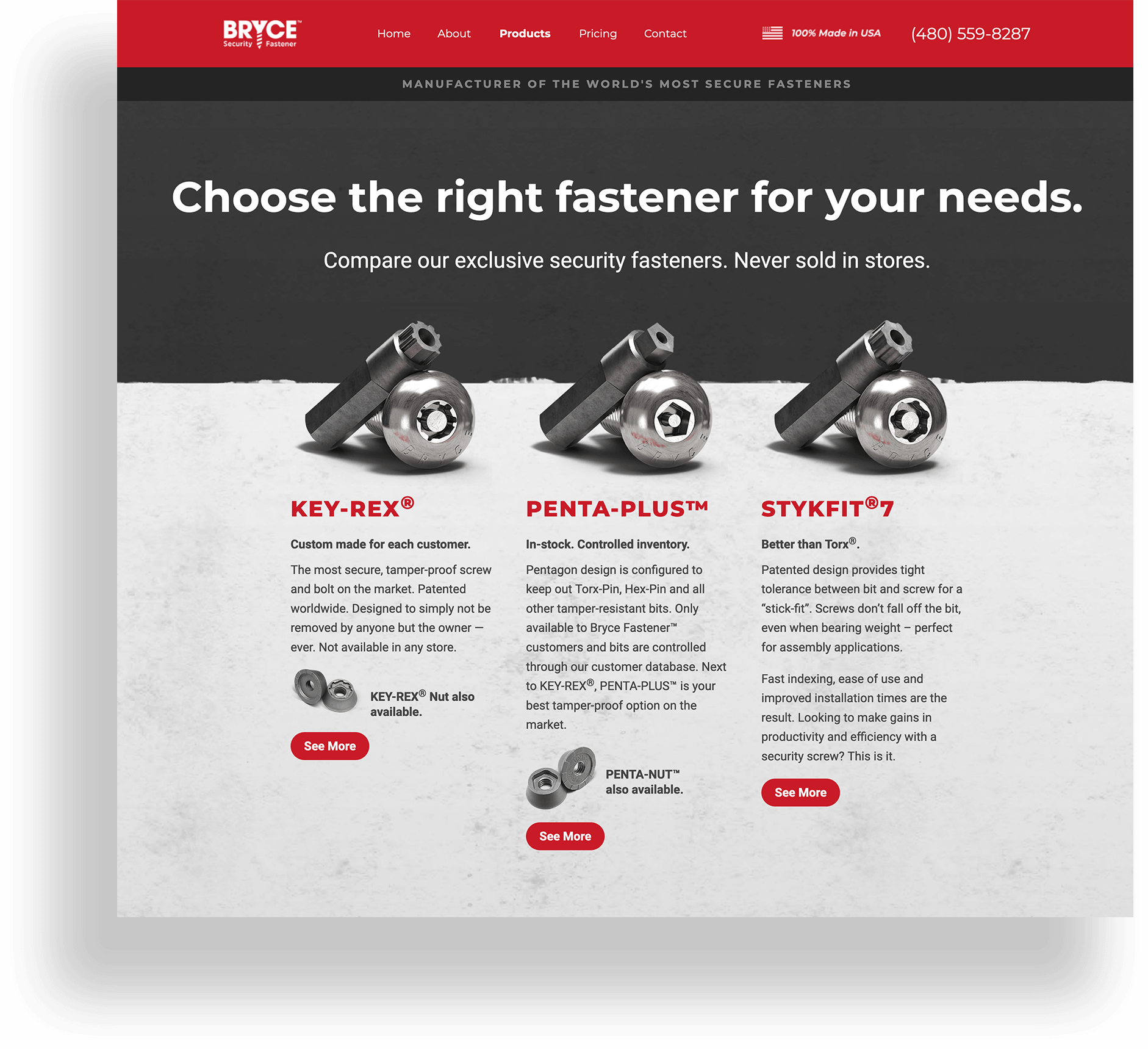 Bryce Fastener Website